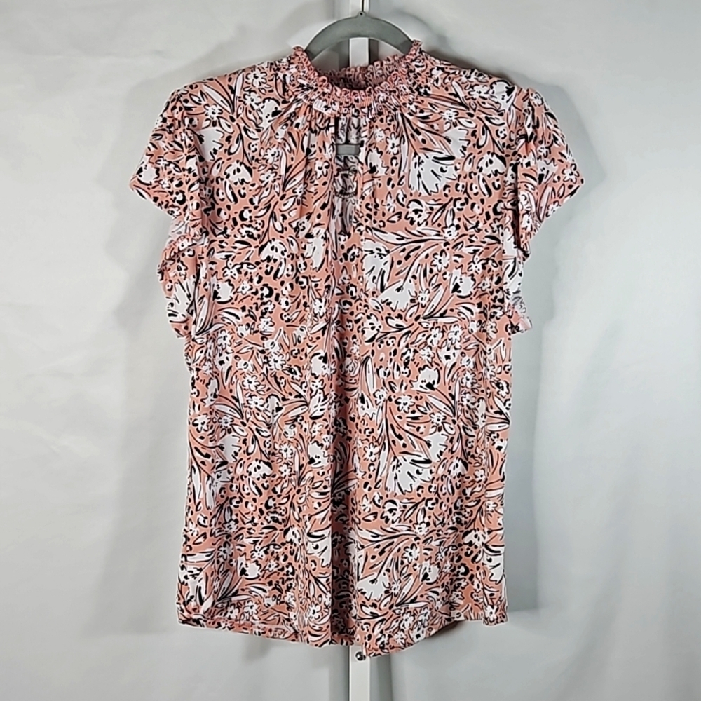 Adrienne Vittadini Pink & White Top Size XL